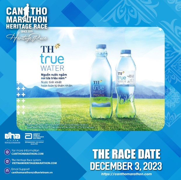 TH TRUE WATER TÀI TRỢ CHO CAN THO MARATHON – HERITAGE RACE 2023