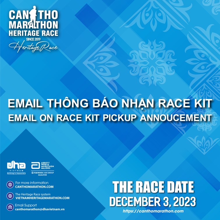EMAIL ON RACE KIT PICKUP FOR CAN THO MARATHON – HERITAGE RACE