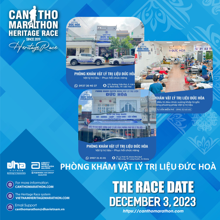 PHÒNG KHÁM ĐỨC HÒA HỖ TRỢ CAN THO MARATHON-HERITAGE RACE 2023