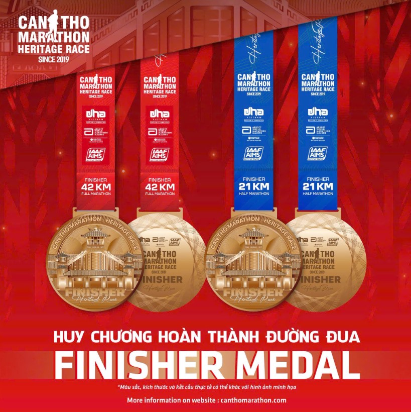 HUY CHƯƠNG CÁC CỰ LY – GIẢI MARATHON QUỐC TẾ DI SẢN CẦN THƠ 2024