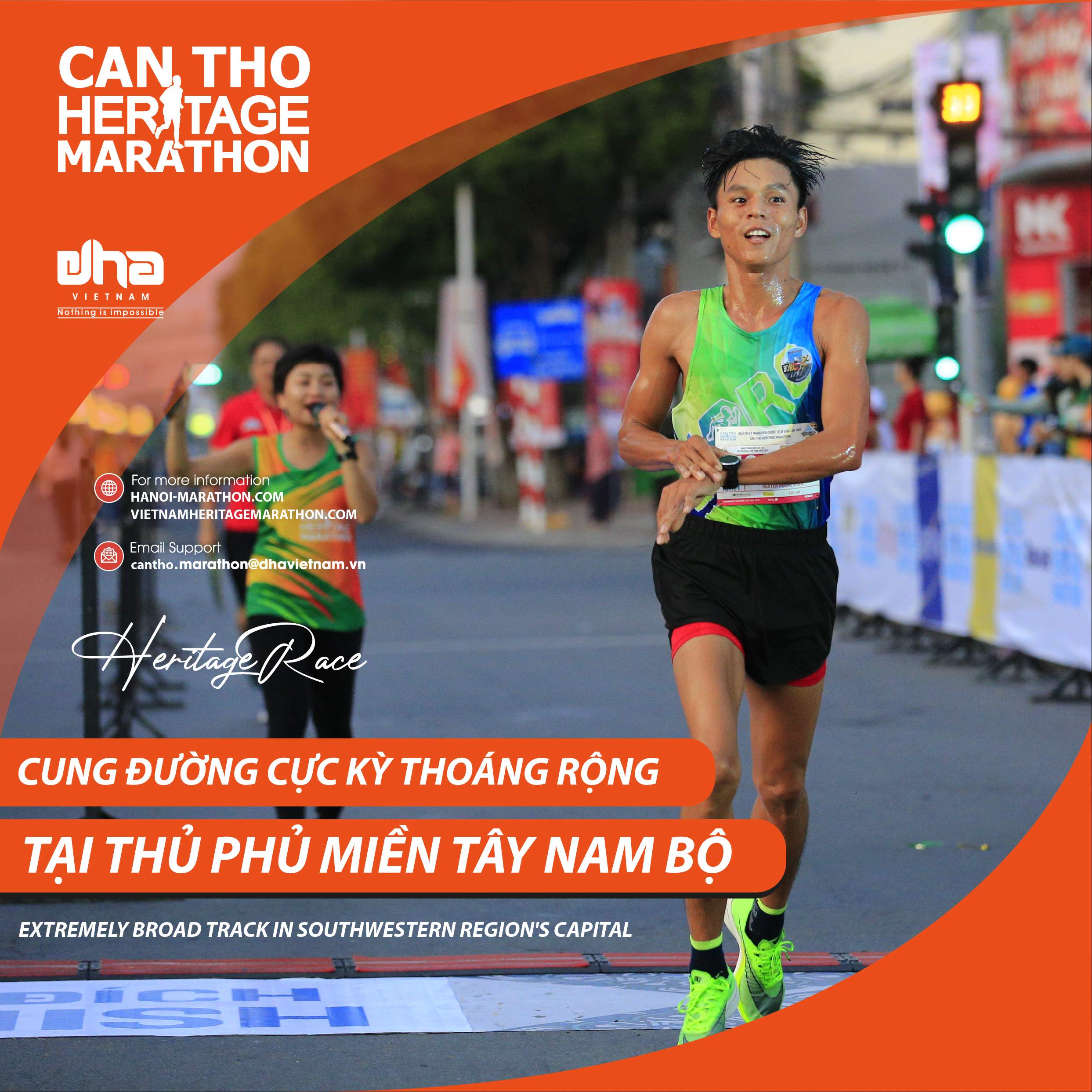 Giải Marathon Quốc tế Di sản Cần Thơ 2022: Đường Chạy Thoáng Rộng