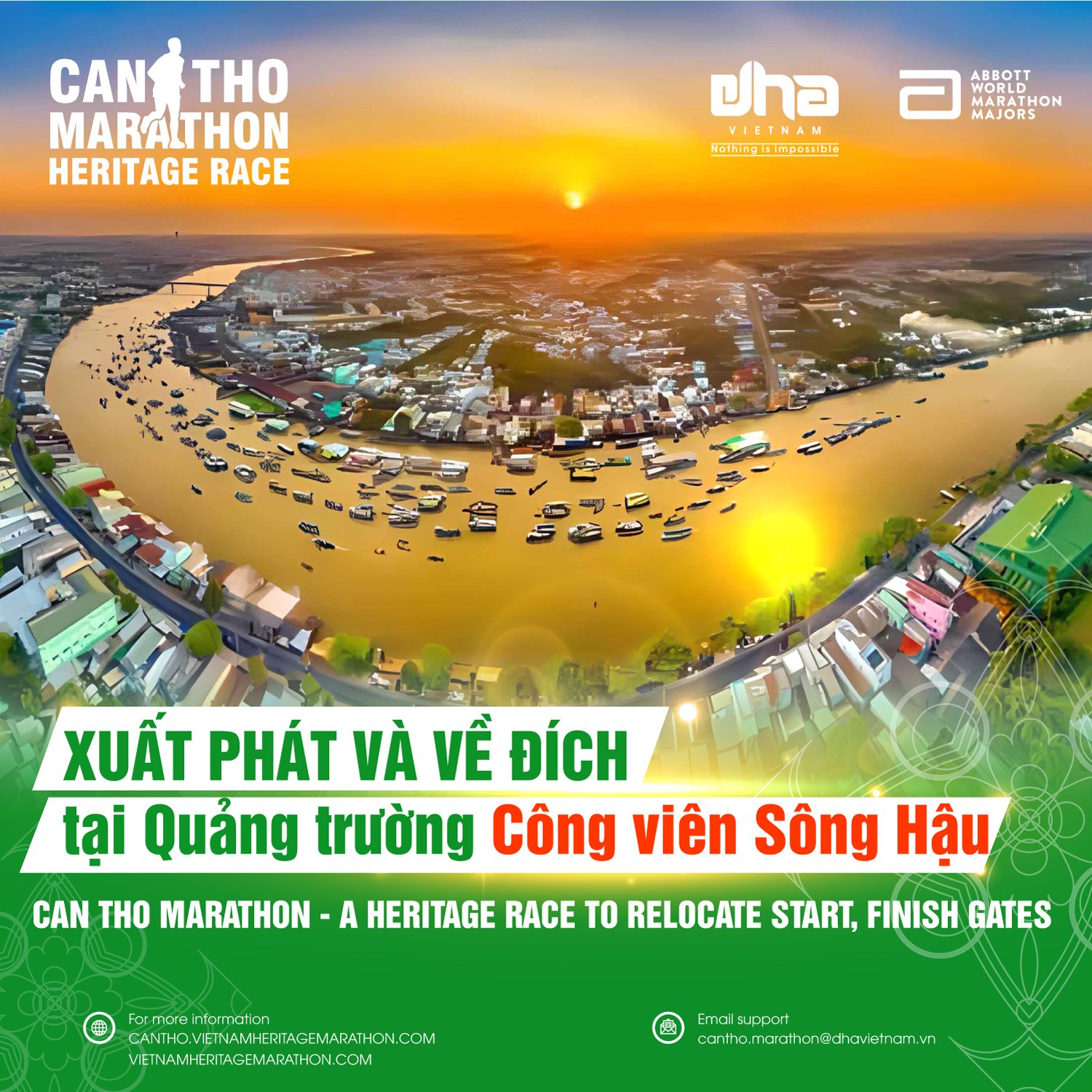 Giải Marathon Quốc tế Di sản Cần Thơ Đổi Điểm Xuất Phát, Đích