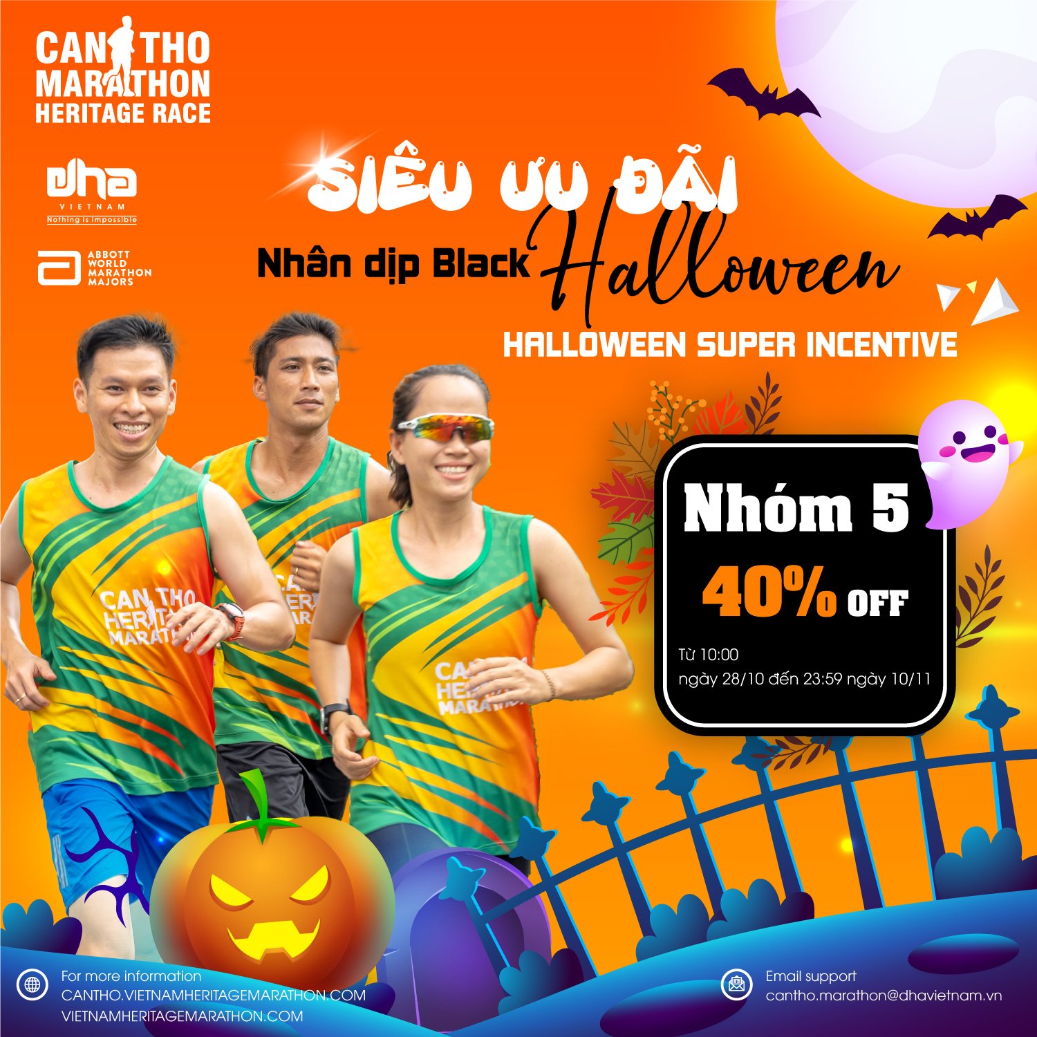 Giải Marathon Quốc tế Di sản Cần Thơ: Siêu Ưu Đãi Dịp Halloween