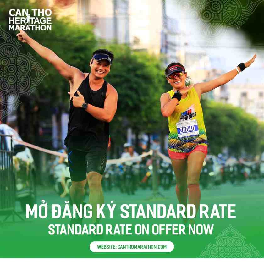 Giải Marathon Quốc Tế Di Sản Cần Thơ 2021 Áp Dụng Standard Rate
