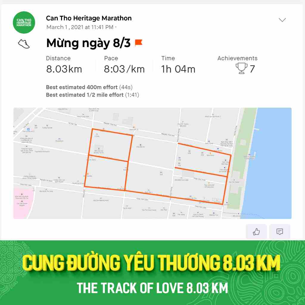 Run 8.03-Km Track, Get Can Tho Heritage Marathon Great Gift